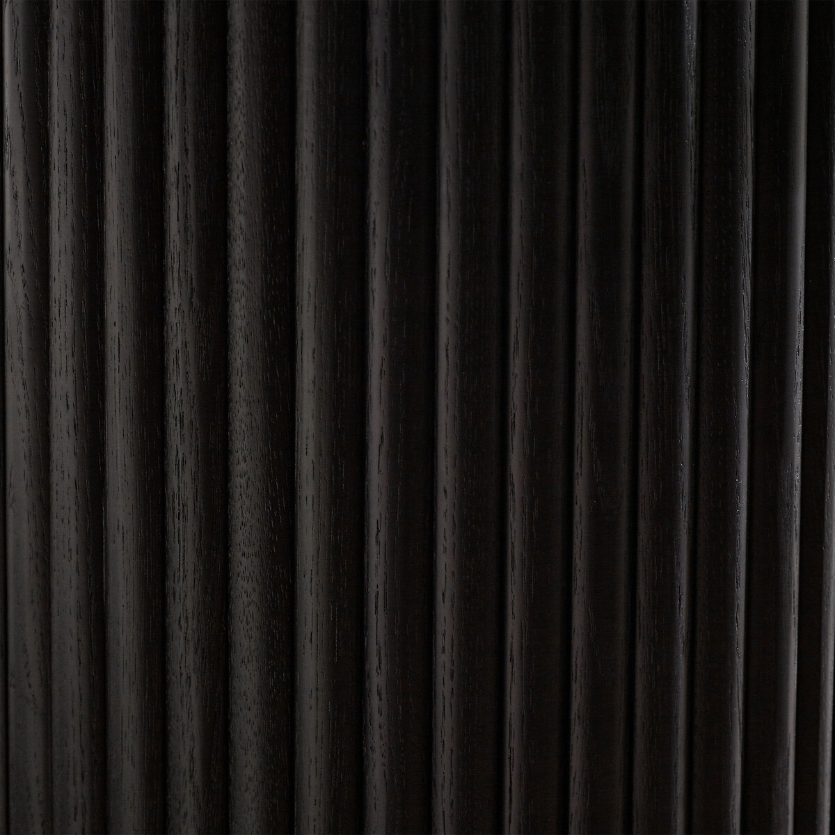 Lucien Fluted Wood Round Side Table with Hidden Storage black, SO'HOME