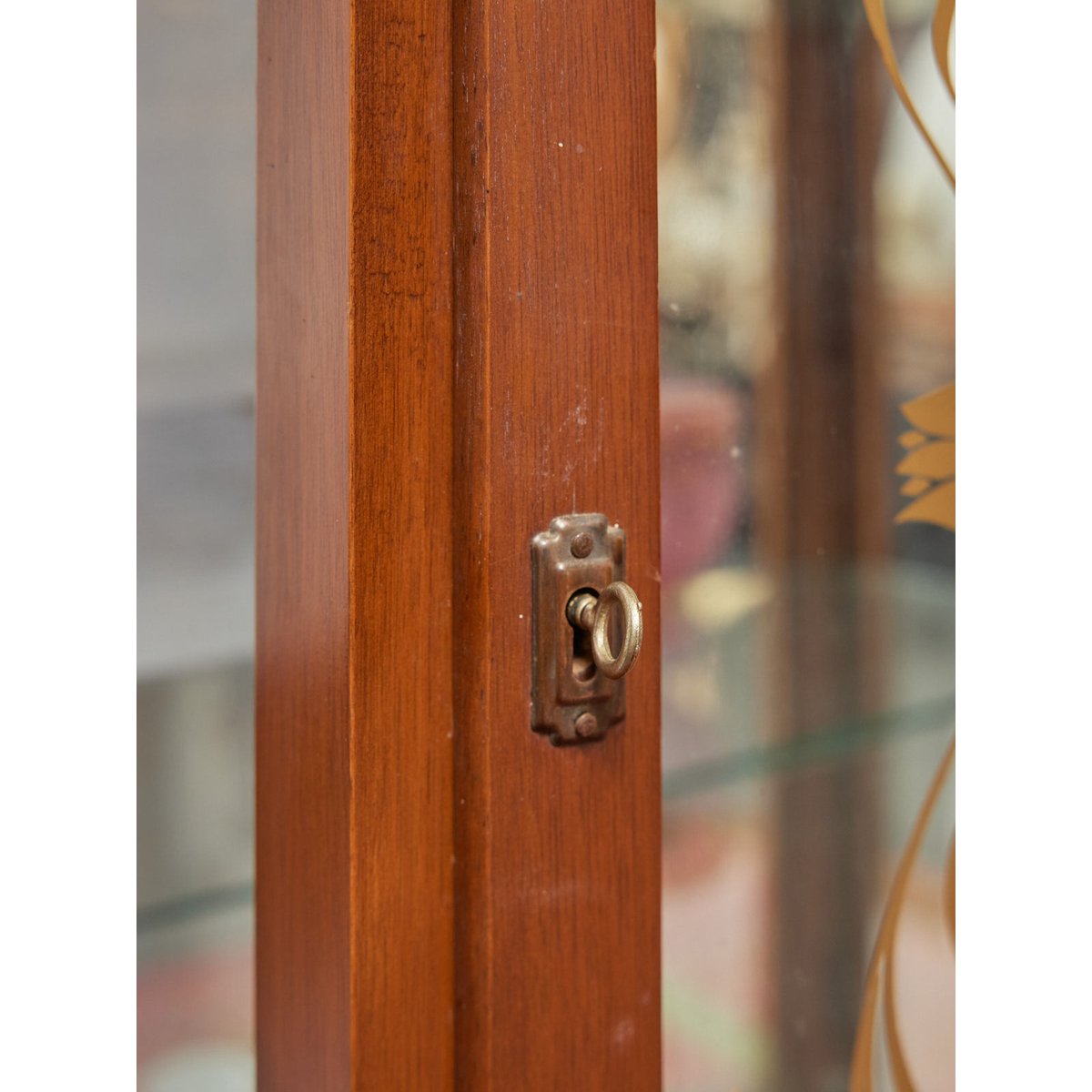 Vitrine florale en bois Victoria N°1297 - Bon état bois foncé, DEBONGOUT