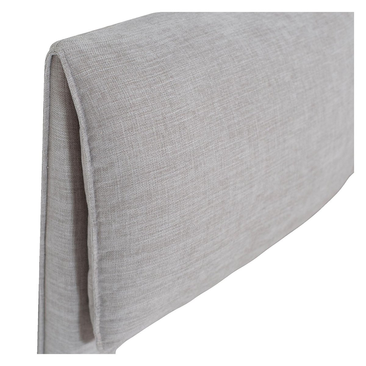 Lit en tissu SOFTY gris, gris perle, HABITAT