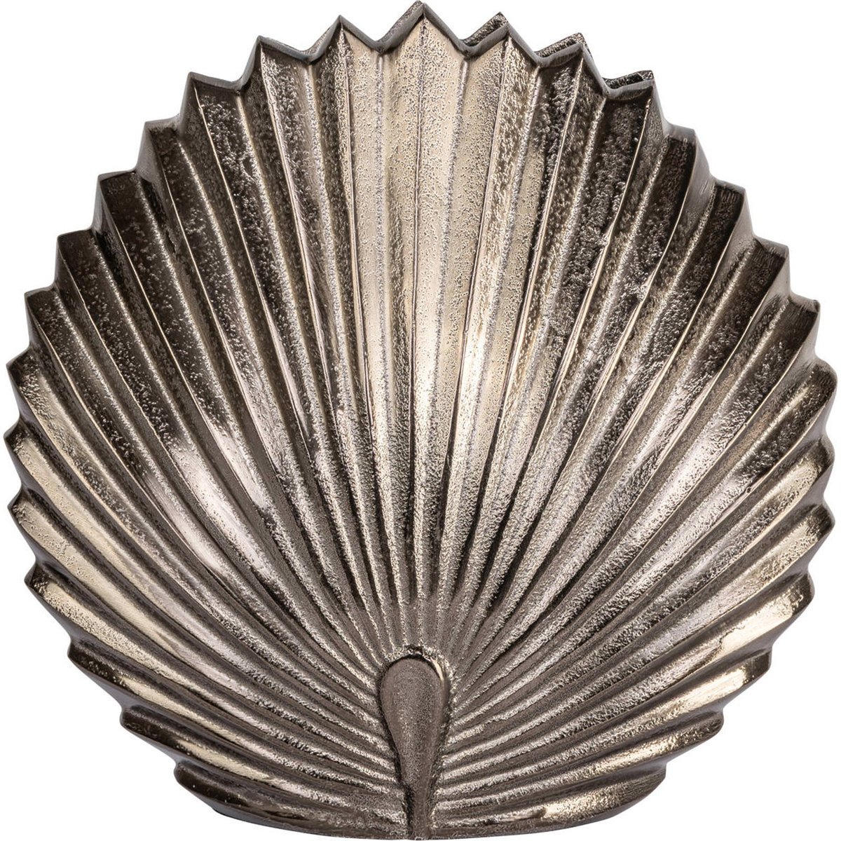 Vase coquillage en aluminium finition laiton laiton antique, RECOLLECTION