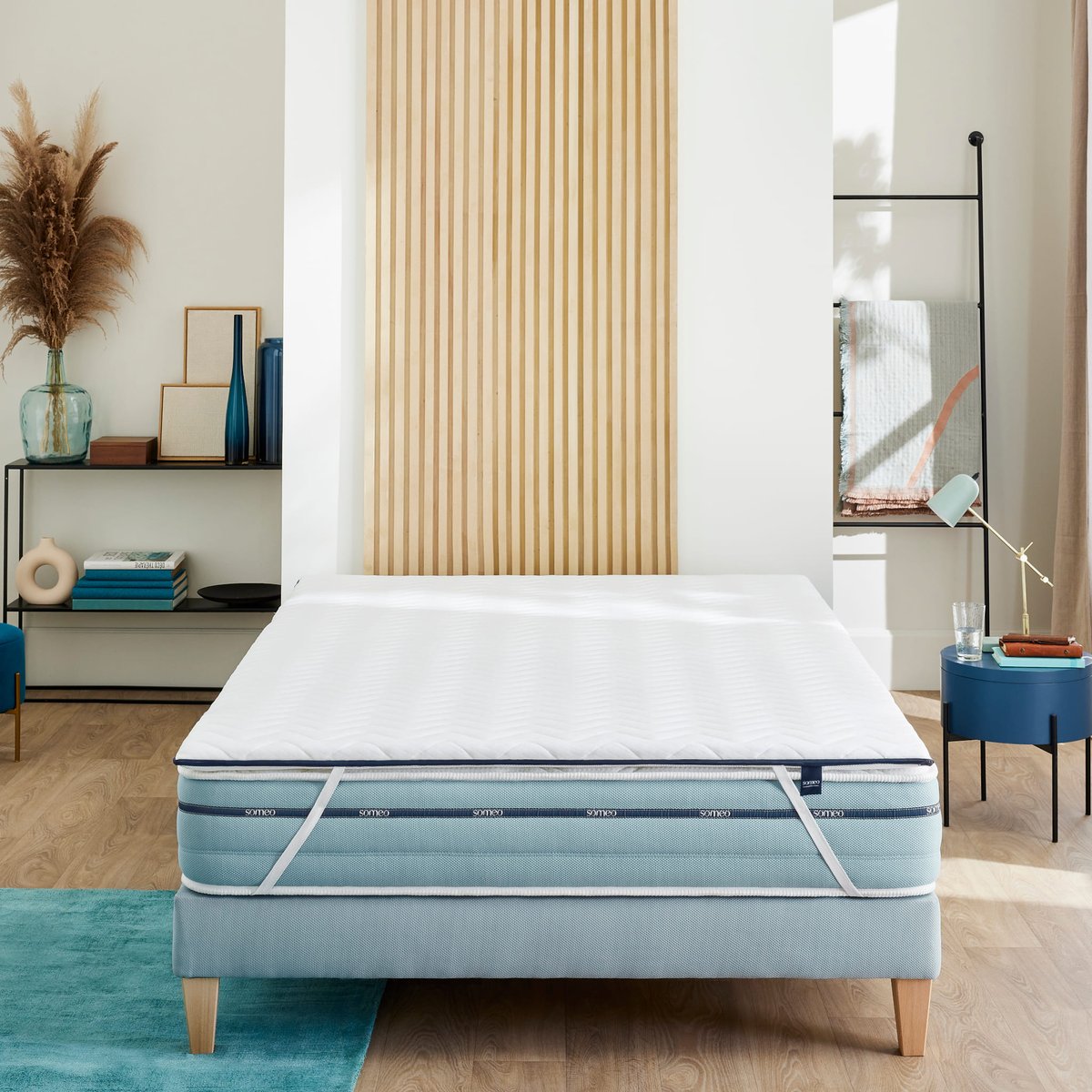 Surmatelas mémoire de forme 5 cm Songe blanc, SOMEO