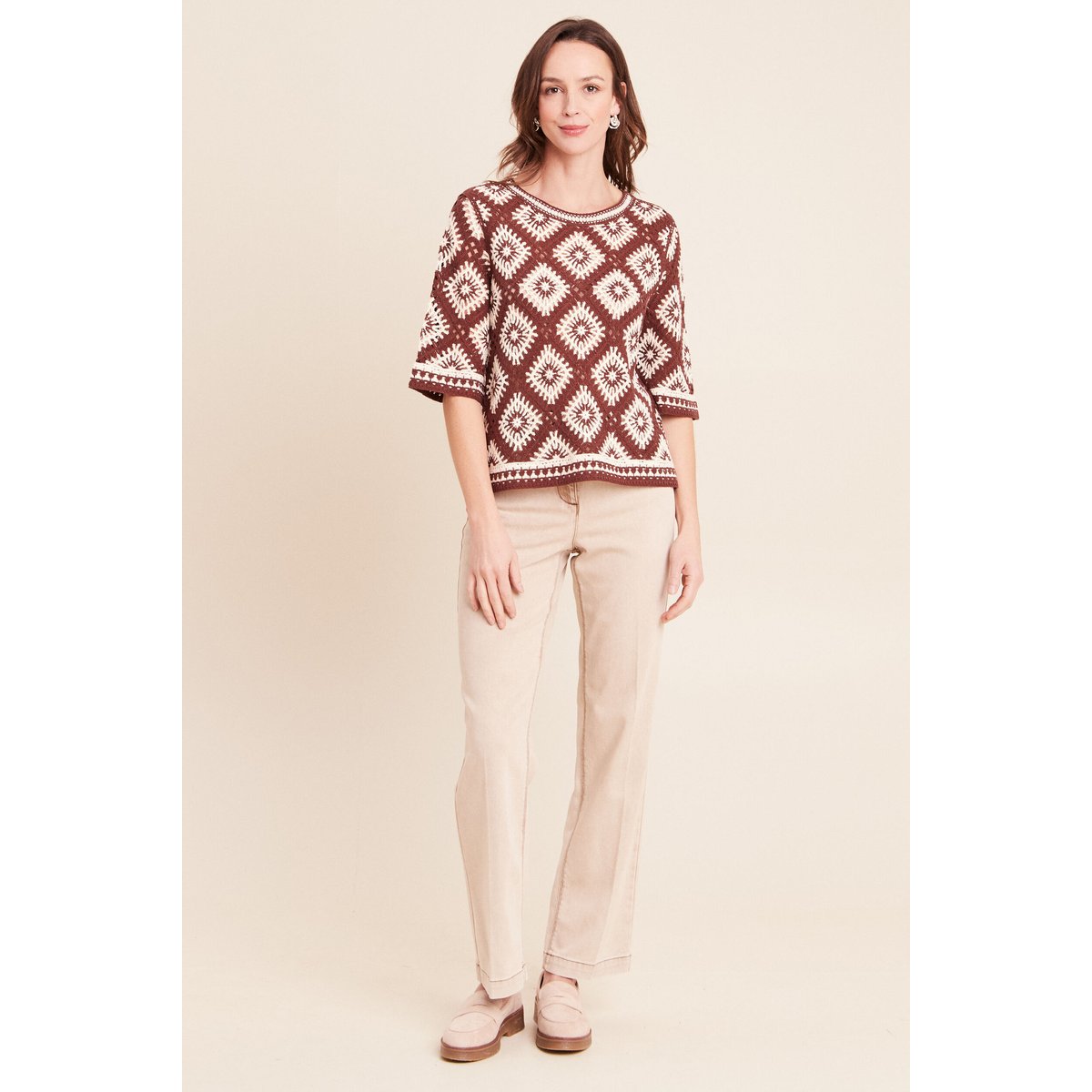 Jean coupe droite taille standard denim beige, BREAL
