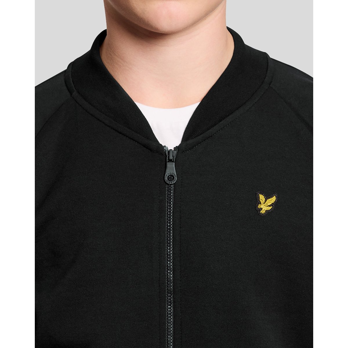 Veste bomber en mélange de coton noir jais, LYLE & SCOTT