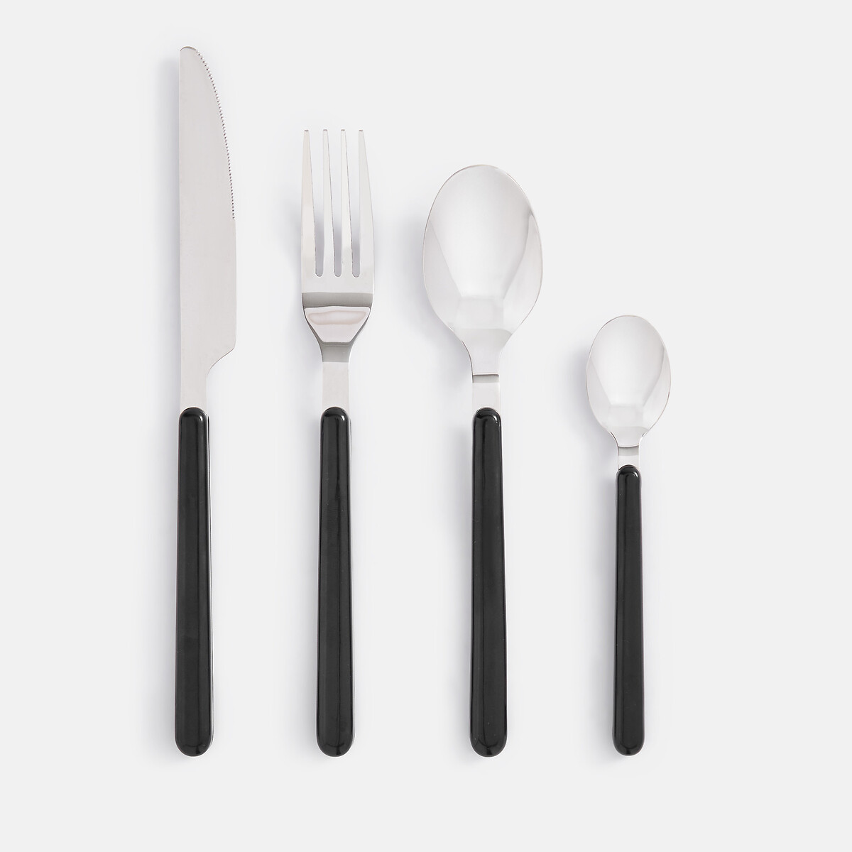 Ménagère 24 couverts en inox, manches noirs, TAIA noir, LA REDOUTE INTERIEURS