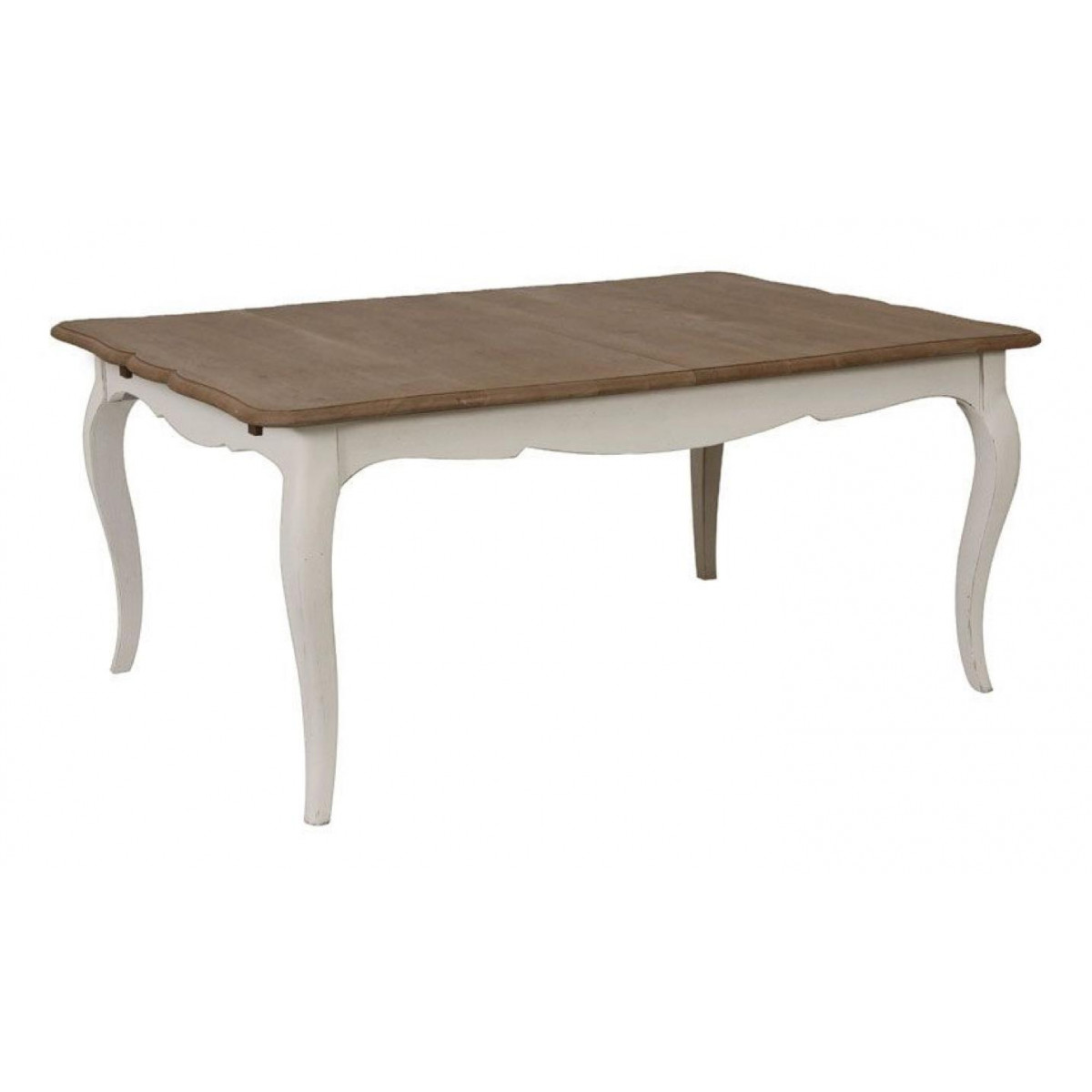 Table rectangulaire extensible - MANOIR blanc, INTERIOR'S