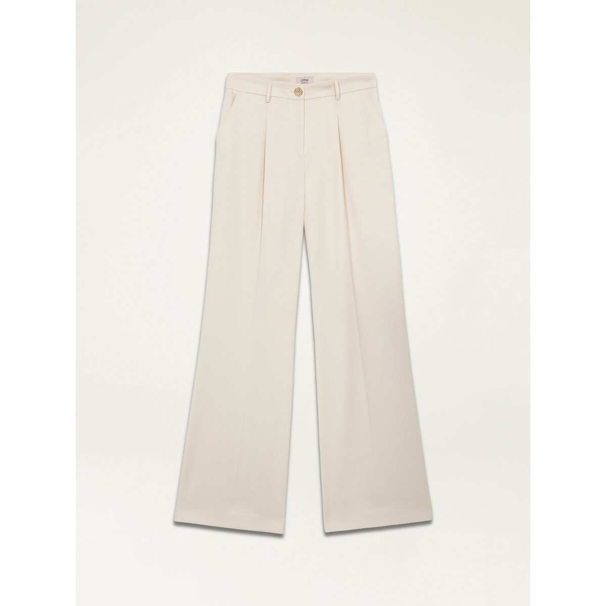 Palazzo trousers in fluid fabric blanc, OLTRE