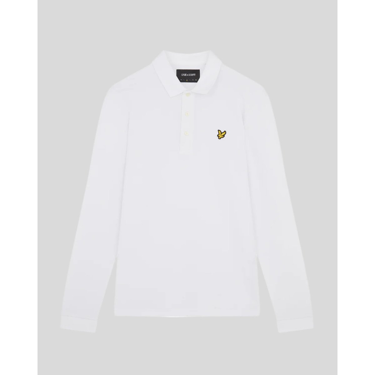 Polo manches longues en coton blanc, LYLE & SCOTT