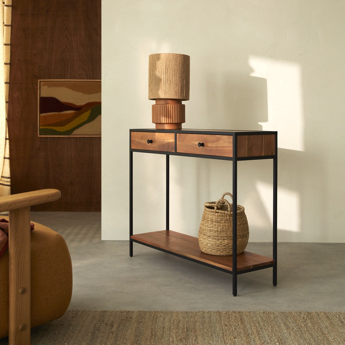 Console en Acacia massif, AGRA naturel, TIKAMOON