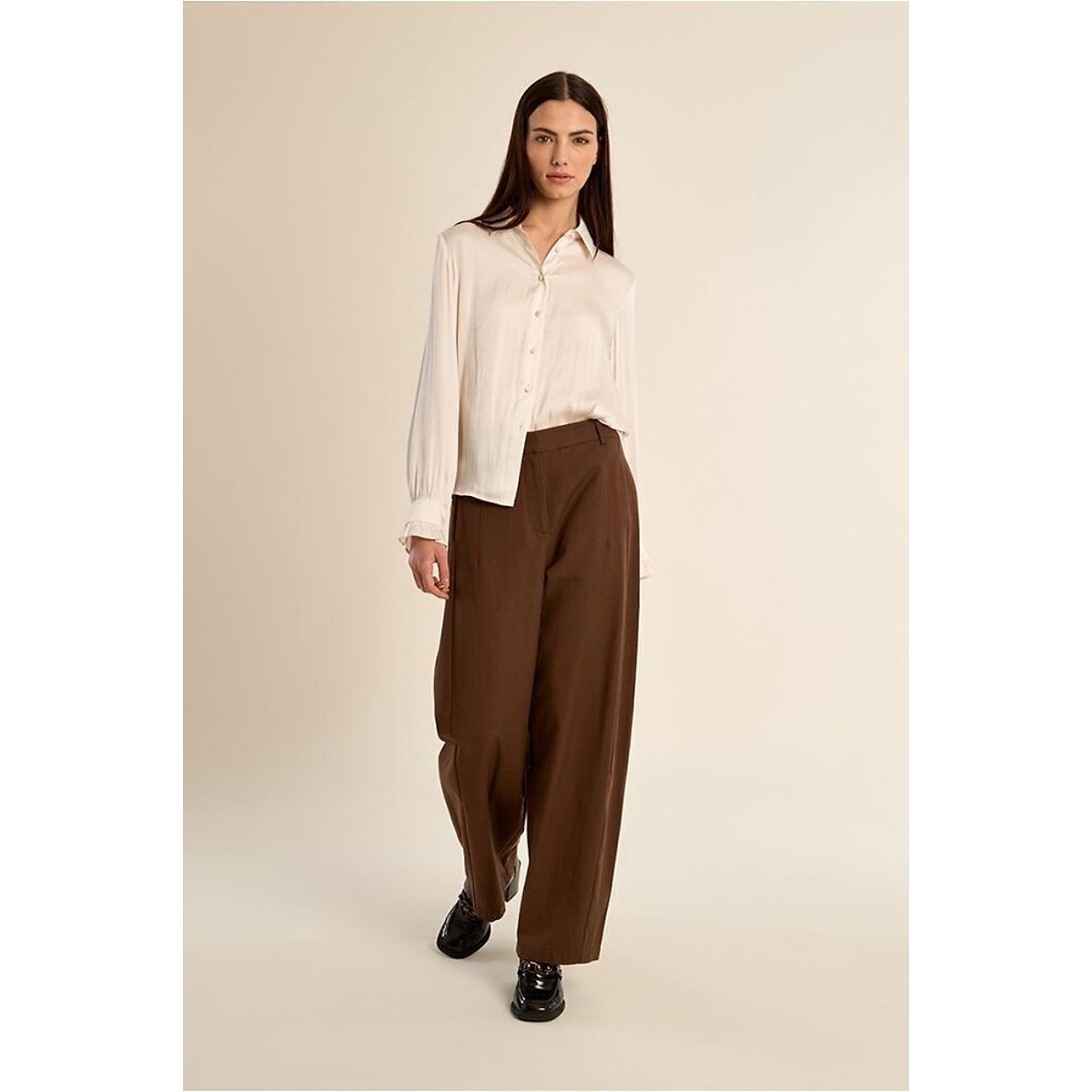 Camicia in satin bianco, MOLLY BRACKEN