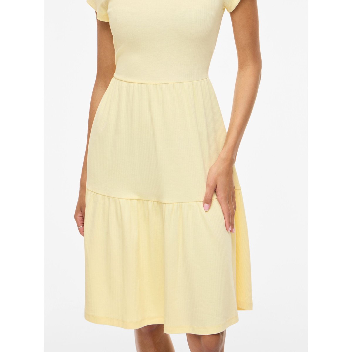 Robe Mi-Longue pastel yellow, VILA