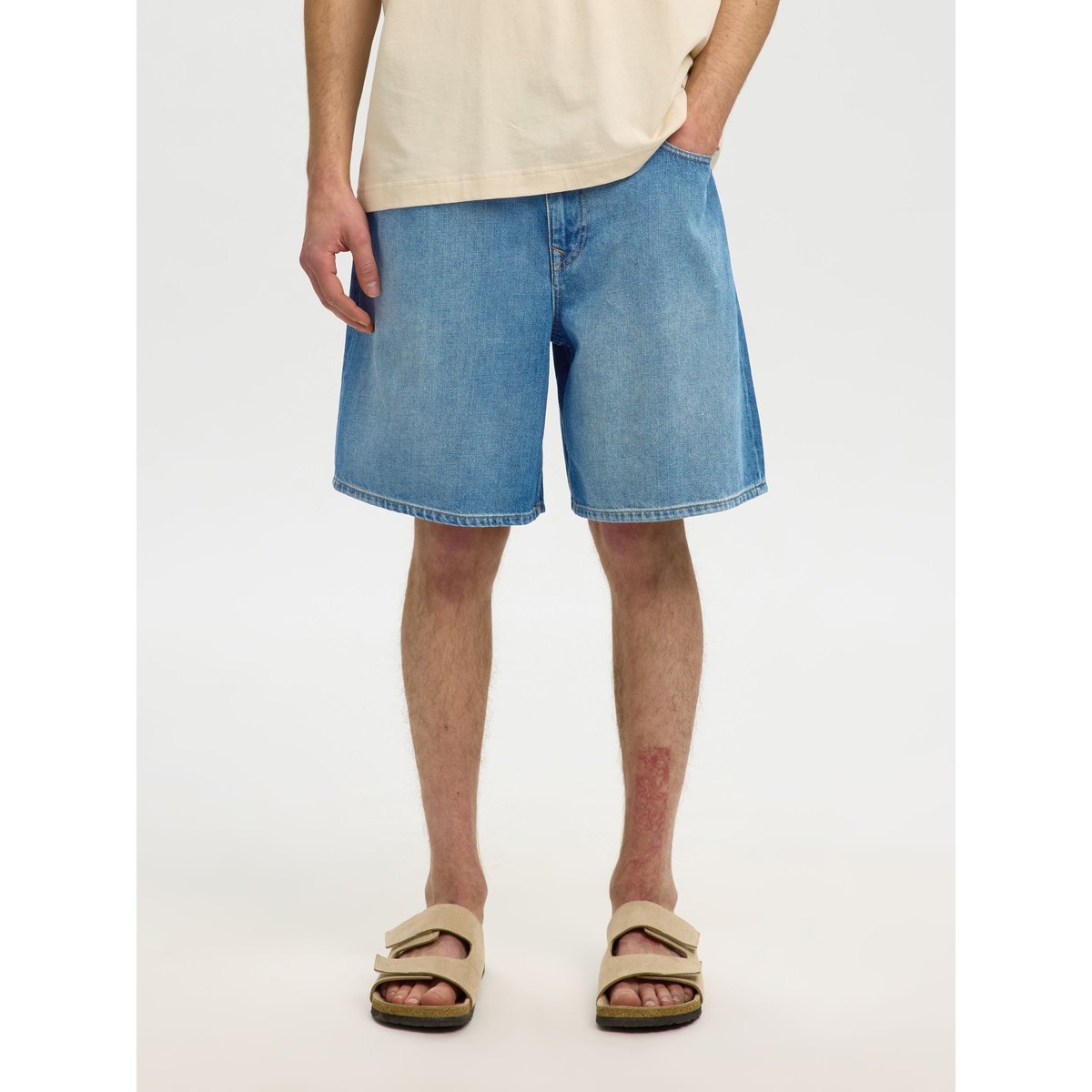 Shorts En Jean medium blue denim, SELECTED