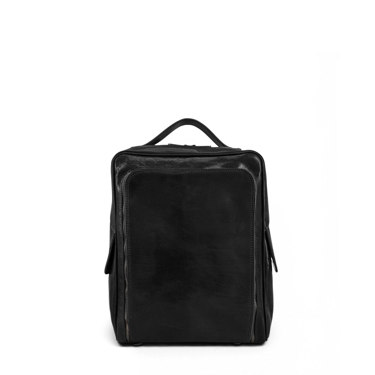 Sac à dos en cuir lisse OSLO noir, OH MY BAG