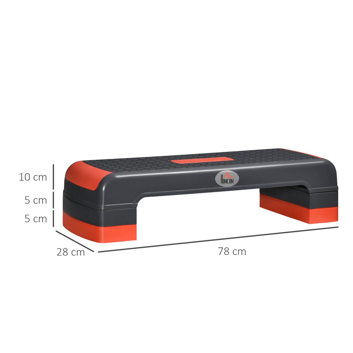 Stepper pour exercices d'aérobie PP Rouge et rouge, HOMCOM