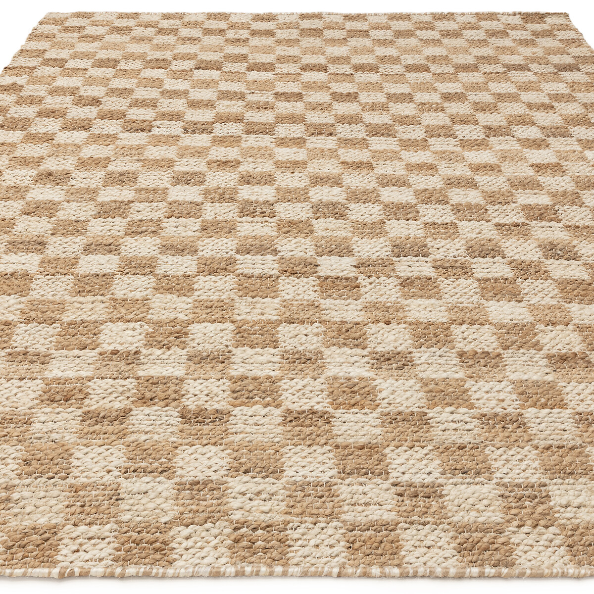Naturi Hand Woven Chequerboard Rug natural, SO'HOME