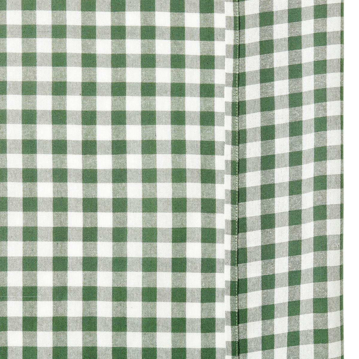 Rideau motif vichy en coton GROOVE vert, ATMOSPHERA