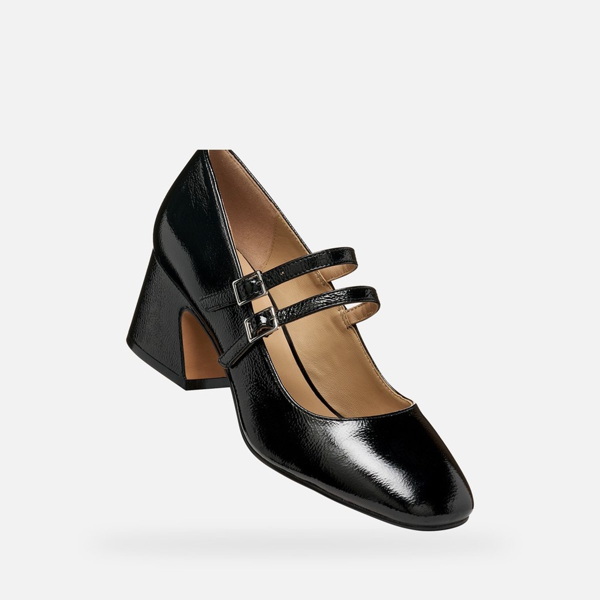 Babies en cuir à talons, KALIDINE noir, GEOX