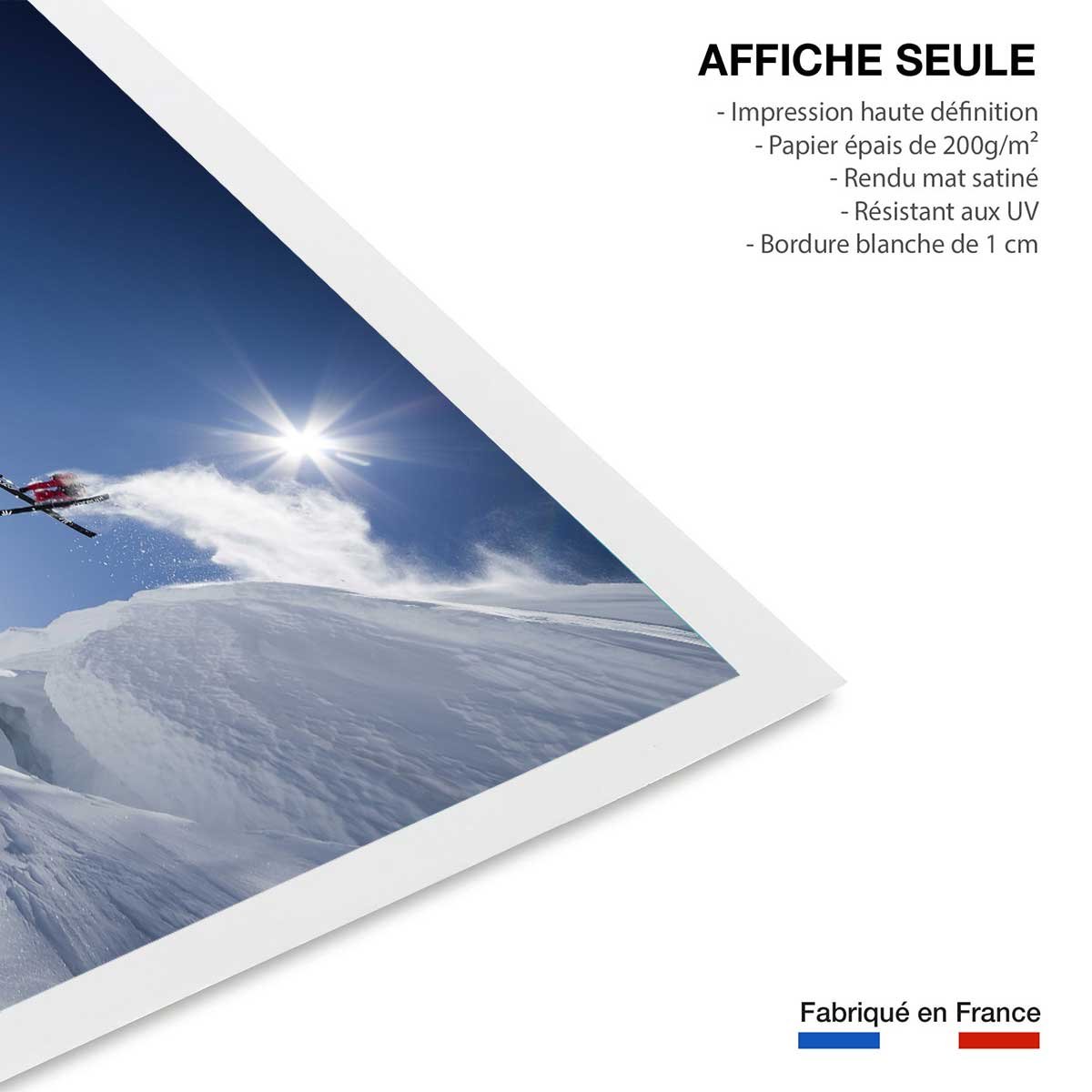 Poster mute grab ski affiche seule, HEXOA