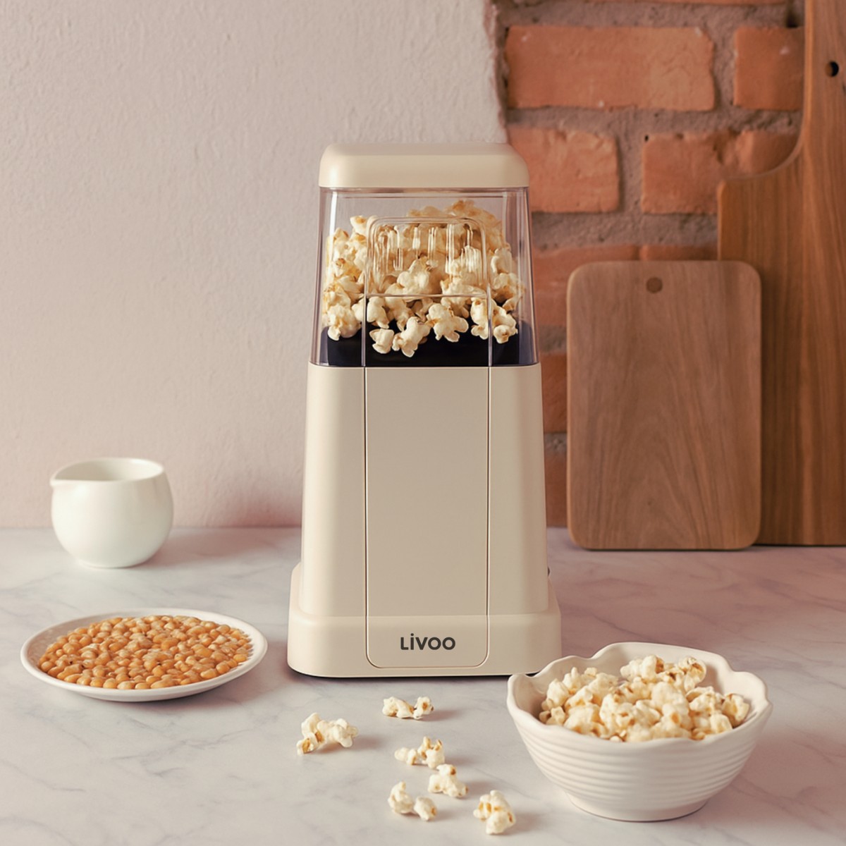 Machine à pop-corn crème, LIVOO