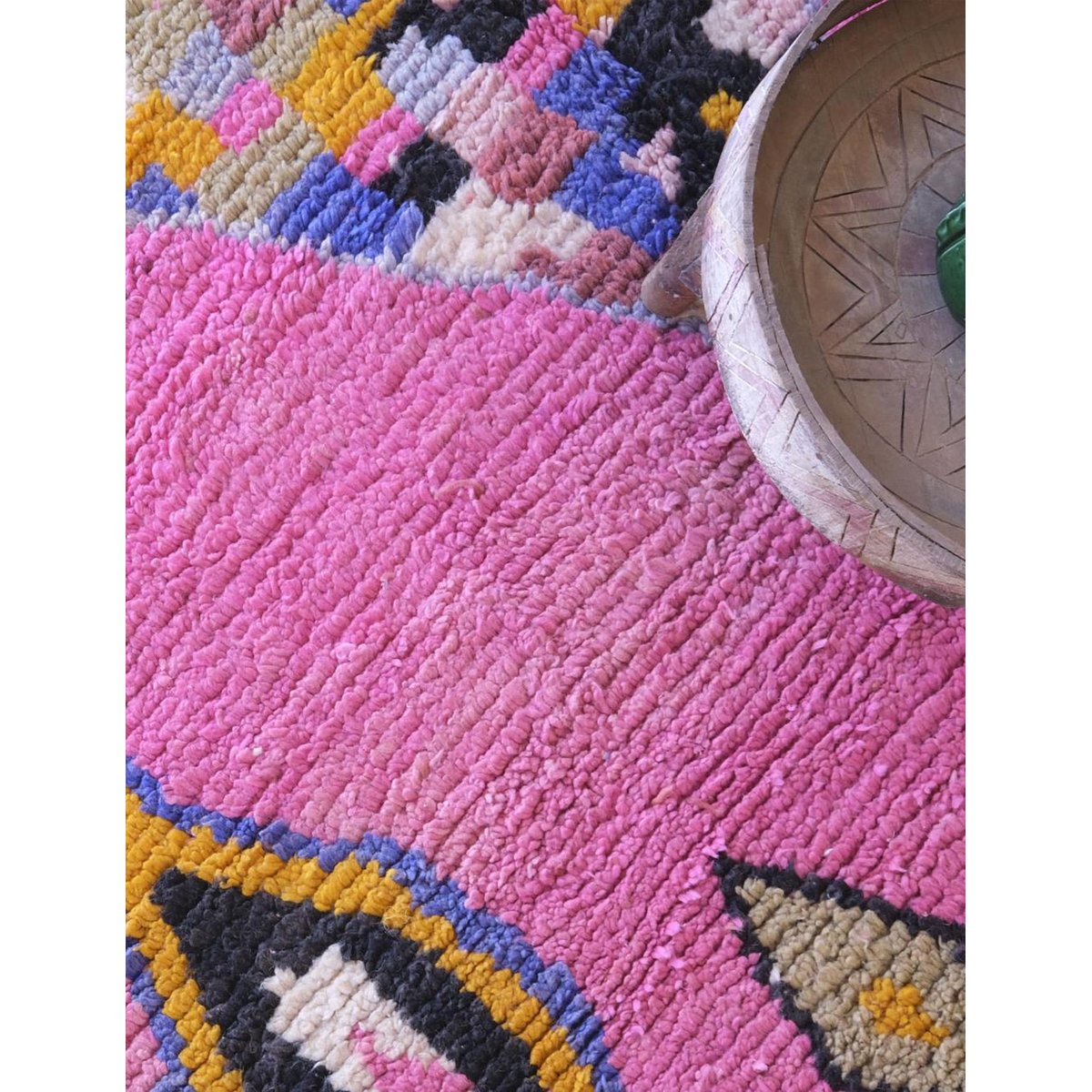 Tapis berbère en laine Boujad 196 x 312 cm rose poudrée, AFK LIVING