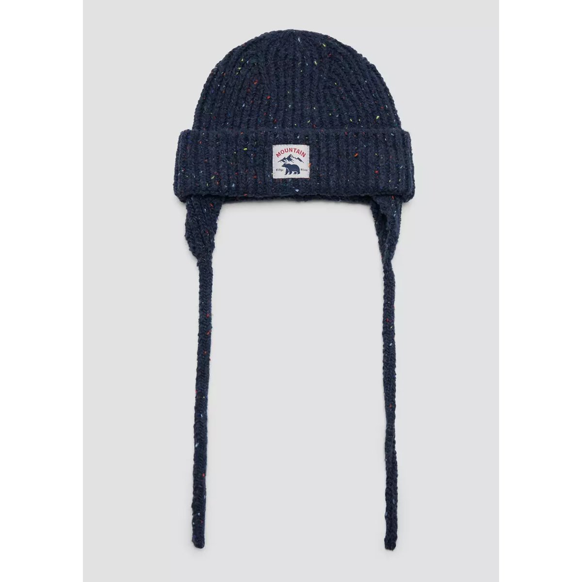 Bonnet jaspé maille bleu marine, MANGO BABY