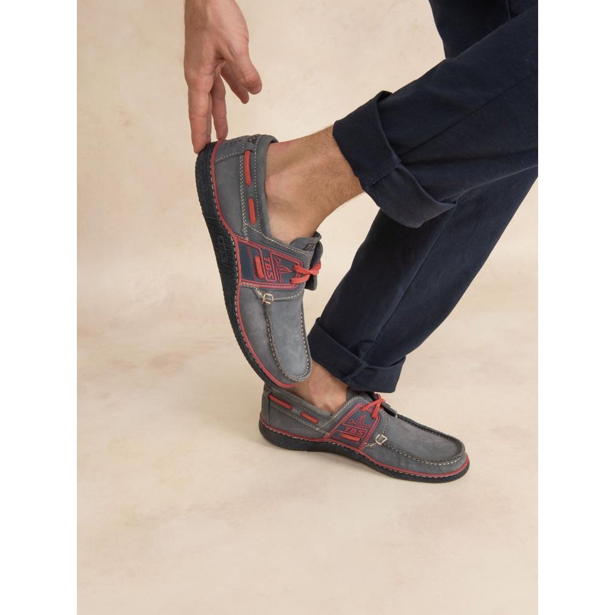 Chaussures bateau GLOBEK encre, TBS