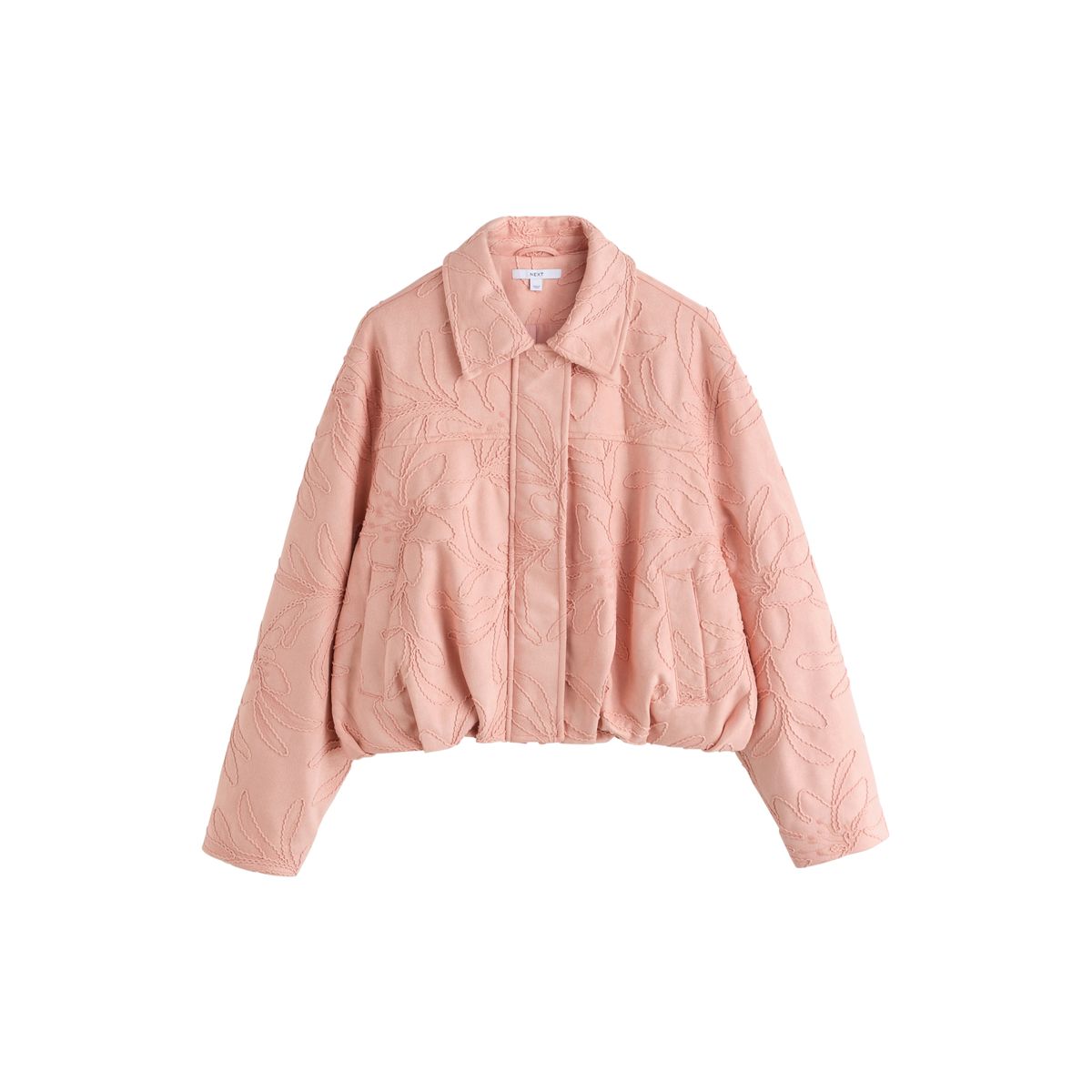 Blouson aviateur brodé en suédine rose, NEXT