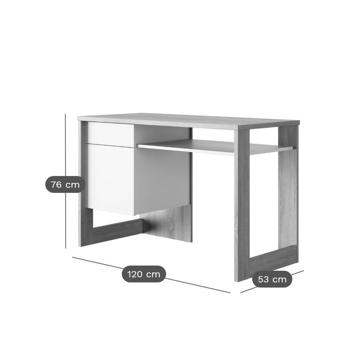 Bureau - GALLY blanc, CAMIF