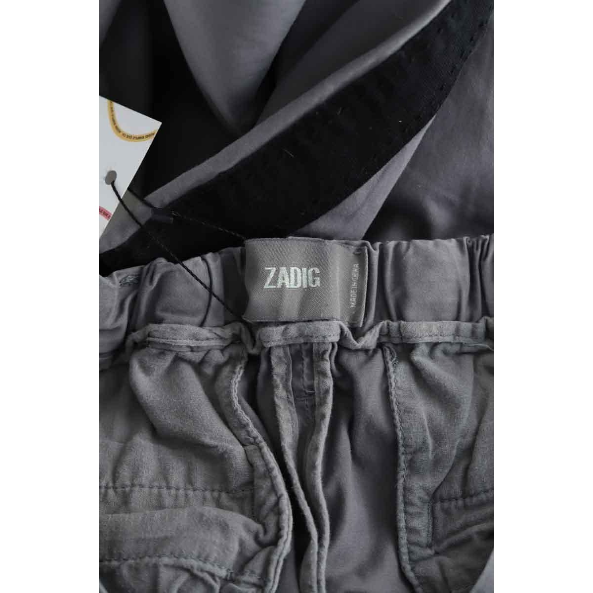 Pantalon droit - Très Bon État gris, ZADIG&VOLTAIRE