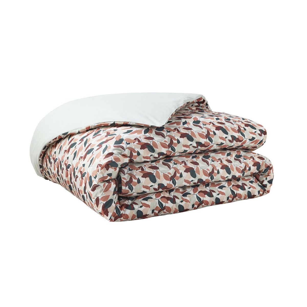 Housse de couette imprimée en percale de coton, MURMURE violet, ESSIX