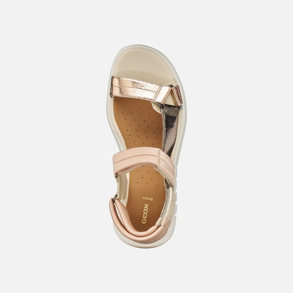 Sandales  D FLEXTRIDE S blanc cassé/beige foncé, GEOX
