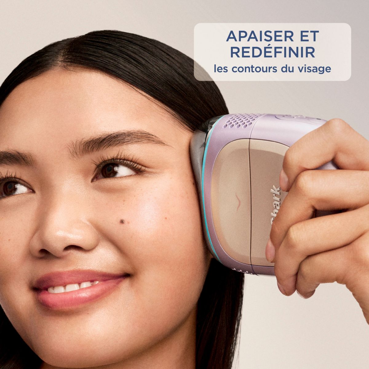 Appareil éclat visage 3 en 1 FacialPro Glow + DePuffi: nettoyant, hydratant, resculptant - Bleu Spa couleur unique, SHARK