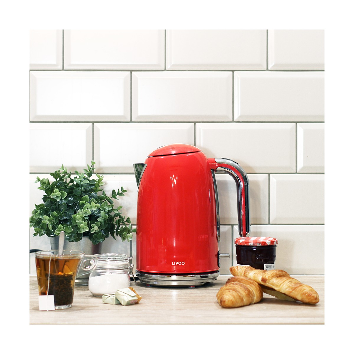 Bouilloire Électrique 1,7l Dod180w rouge, LIVOO