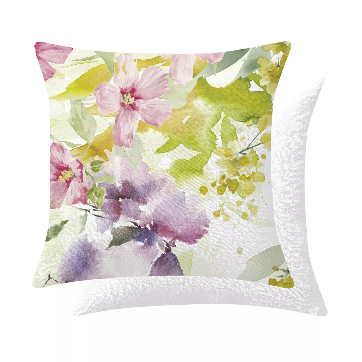 Housse de coussin lin & coton SOUFFLE FLEURI printemps, GARNIER THIEBAUT
