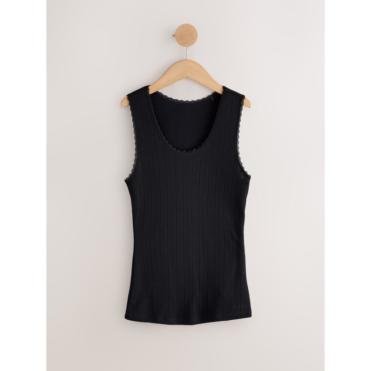 Débardeur thermique confortable en pointelle noir, NEXT