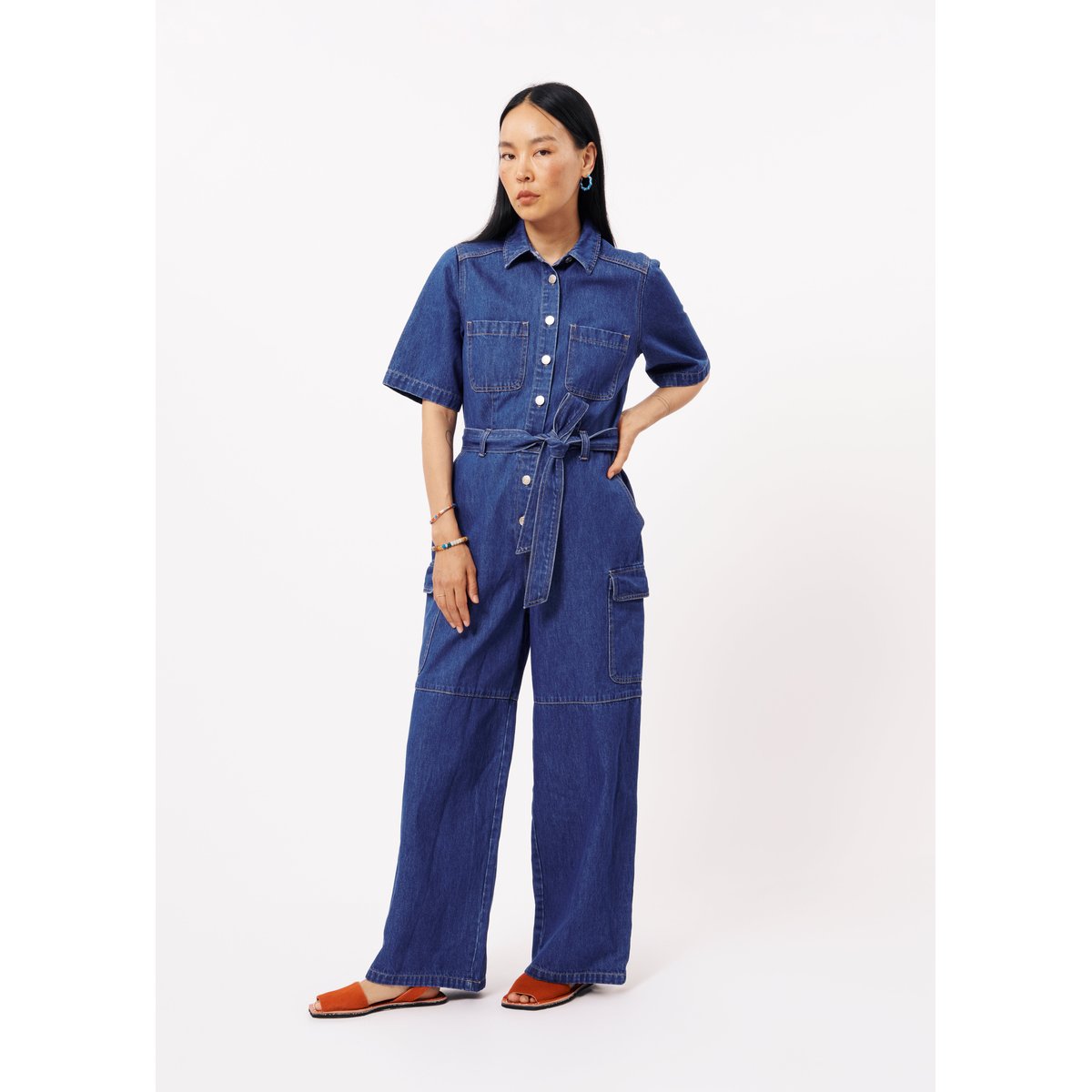 Combinaisons en coton AKILA indigo, FRNCH