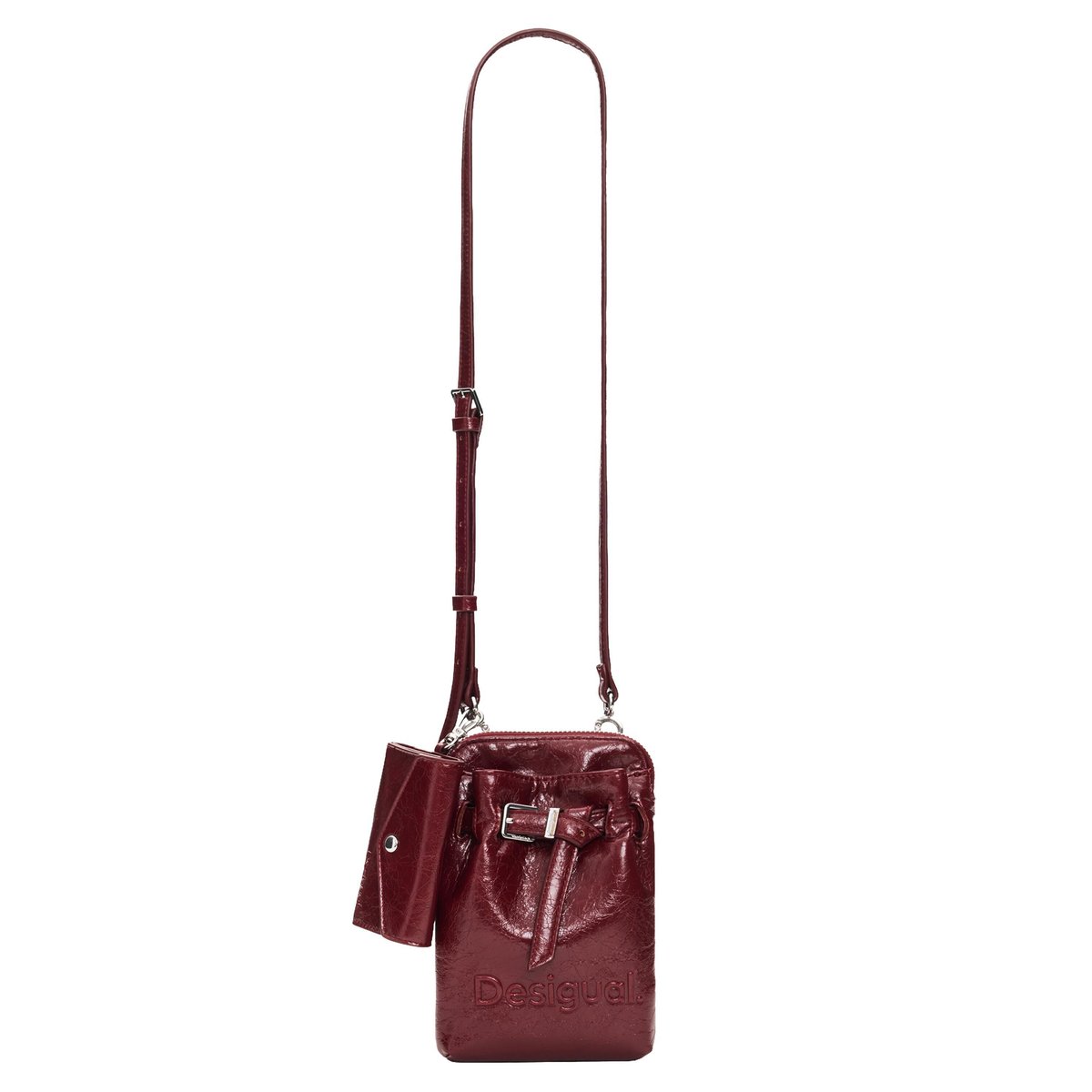 Porte-portable effet cuir rouge, DESIGUAL