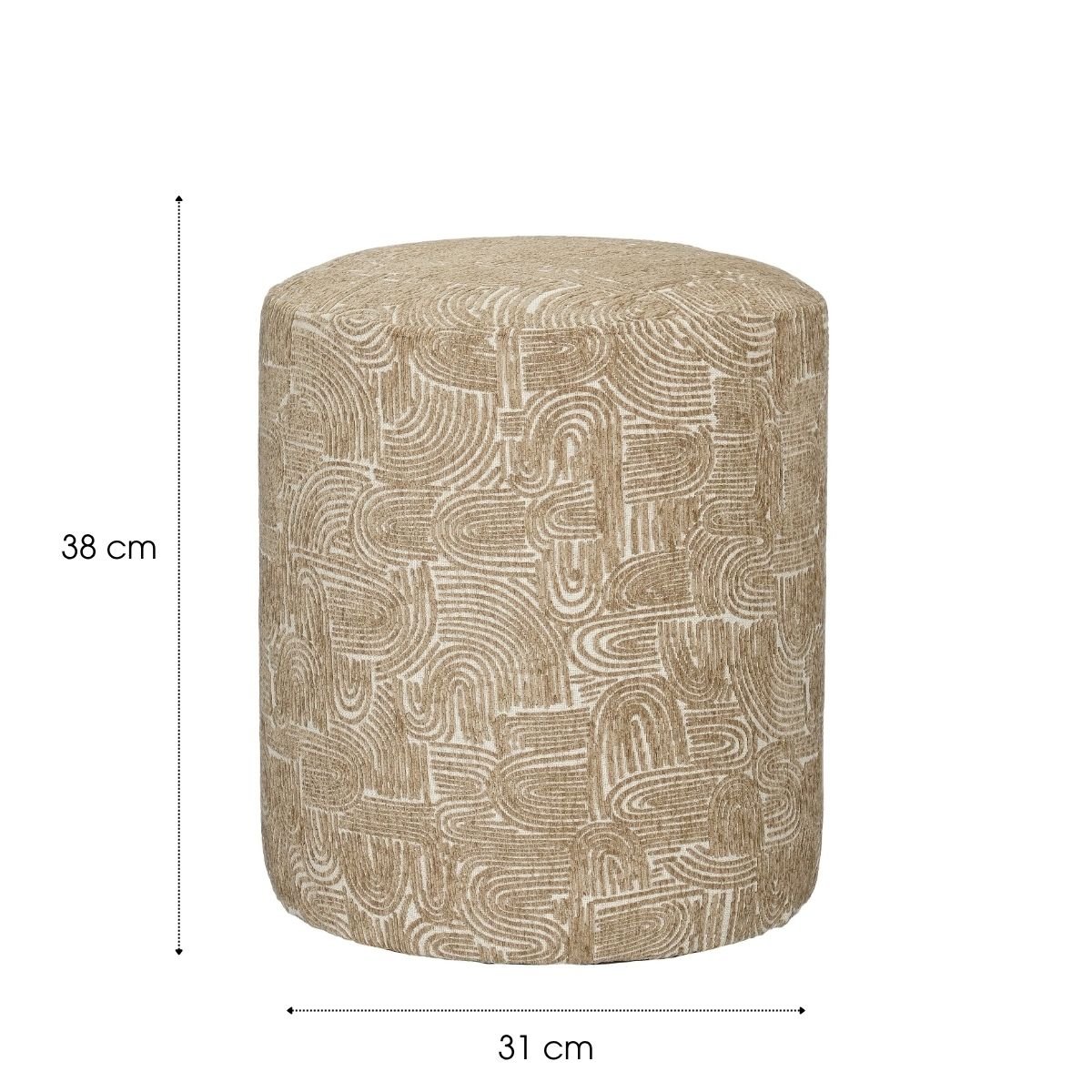 Tabouret GROOVE beige, MICA DECORATIONS