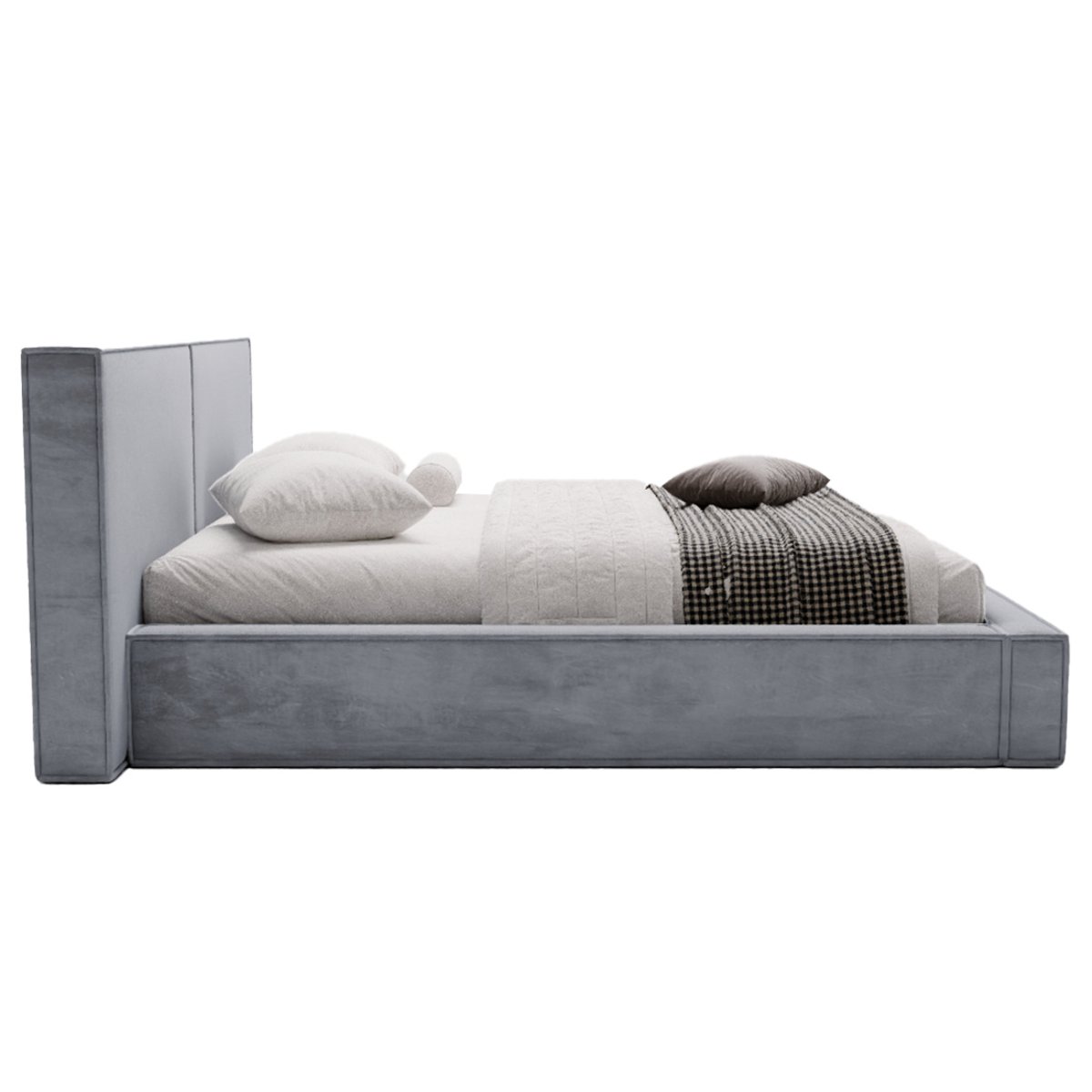Lit coffre - EROS gris, BEST MOBILIER