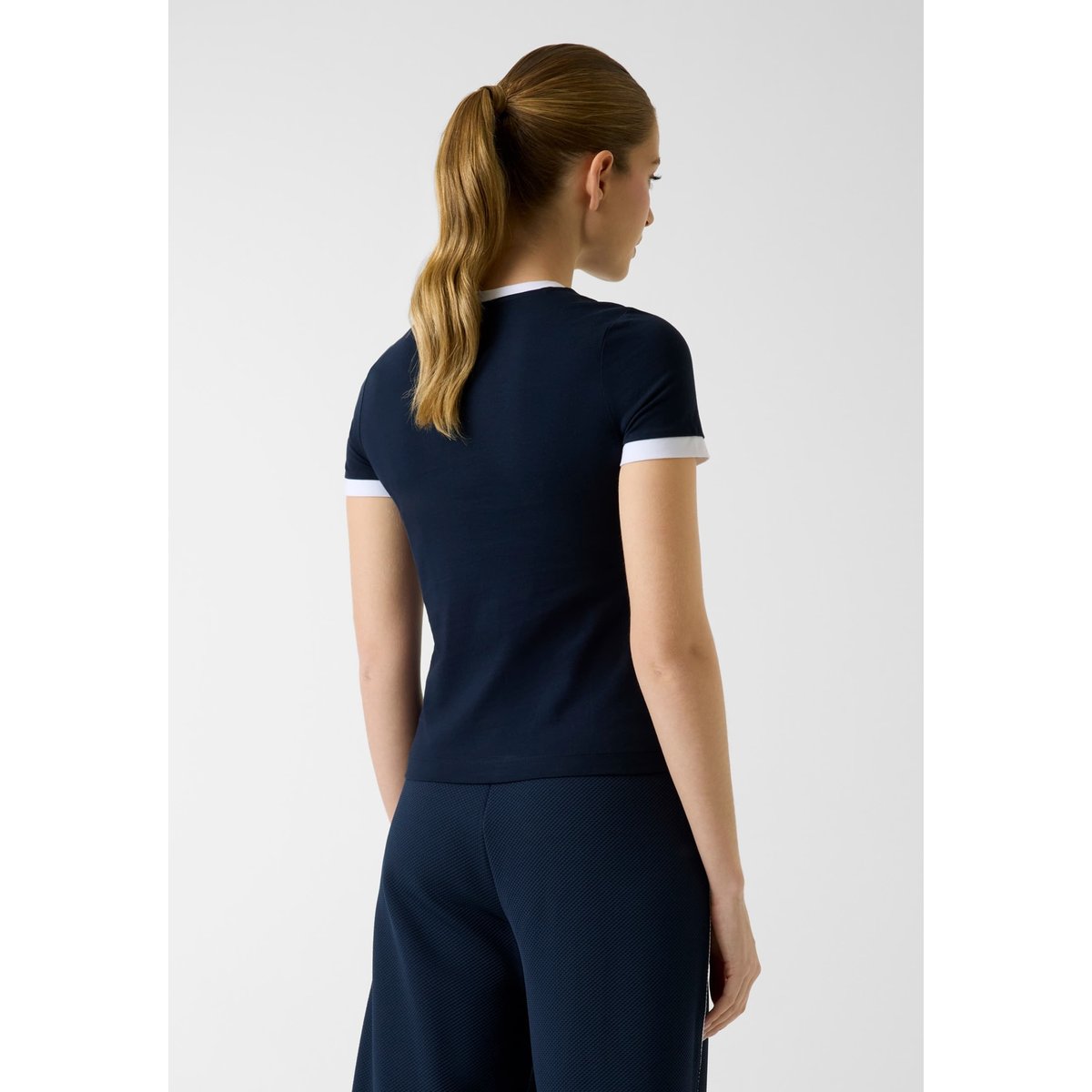 T-Shirt Avec Logo Brodé bleu foncé, GUESS