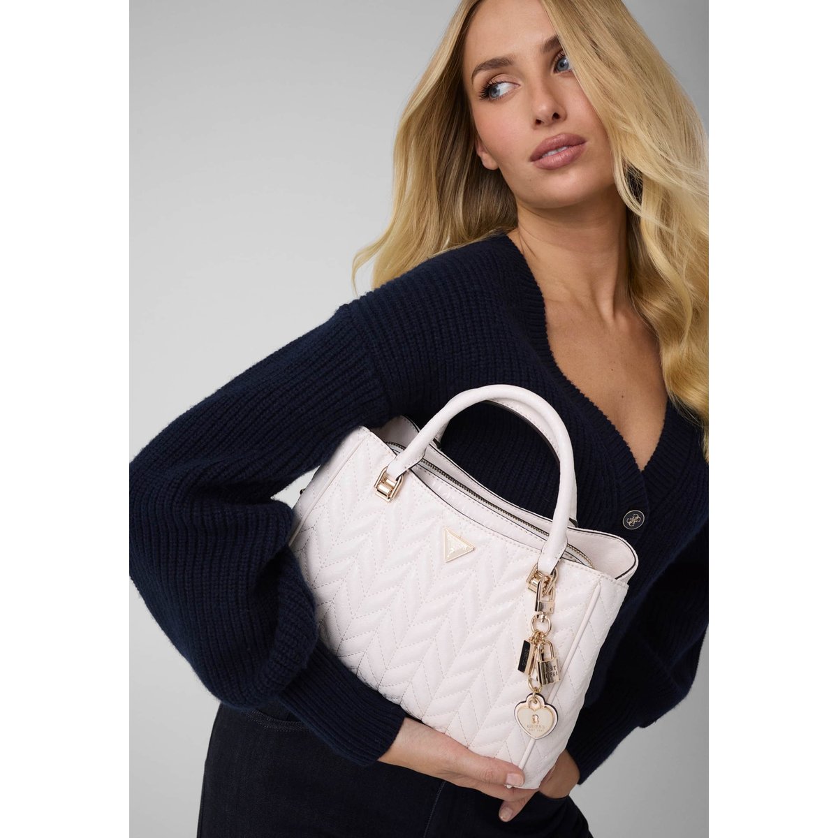 Sac Bandoulière Stacey blanc, GUESS