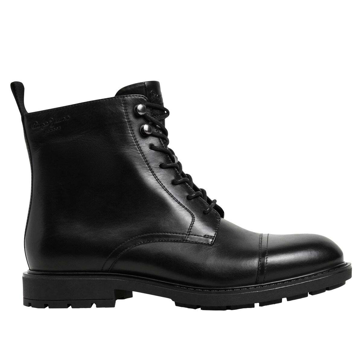 Bottes En Cuir Avec Fermeture À Lacets noir, PEPE JEANS
