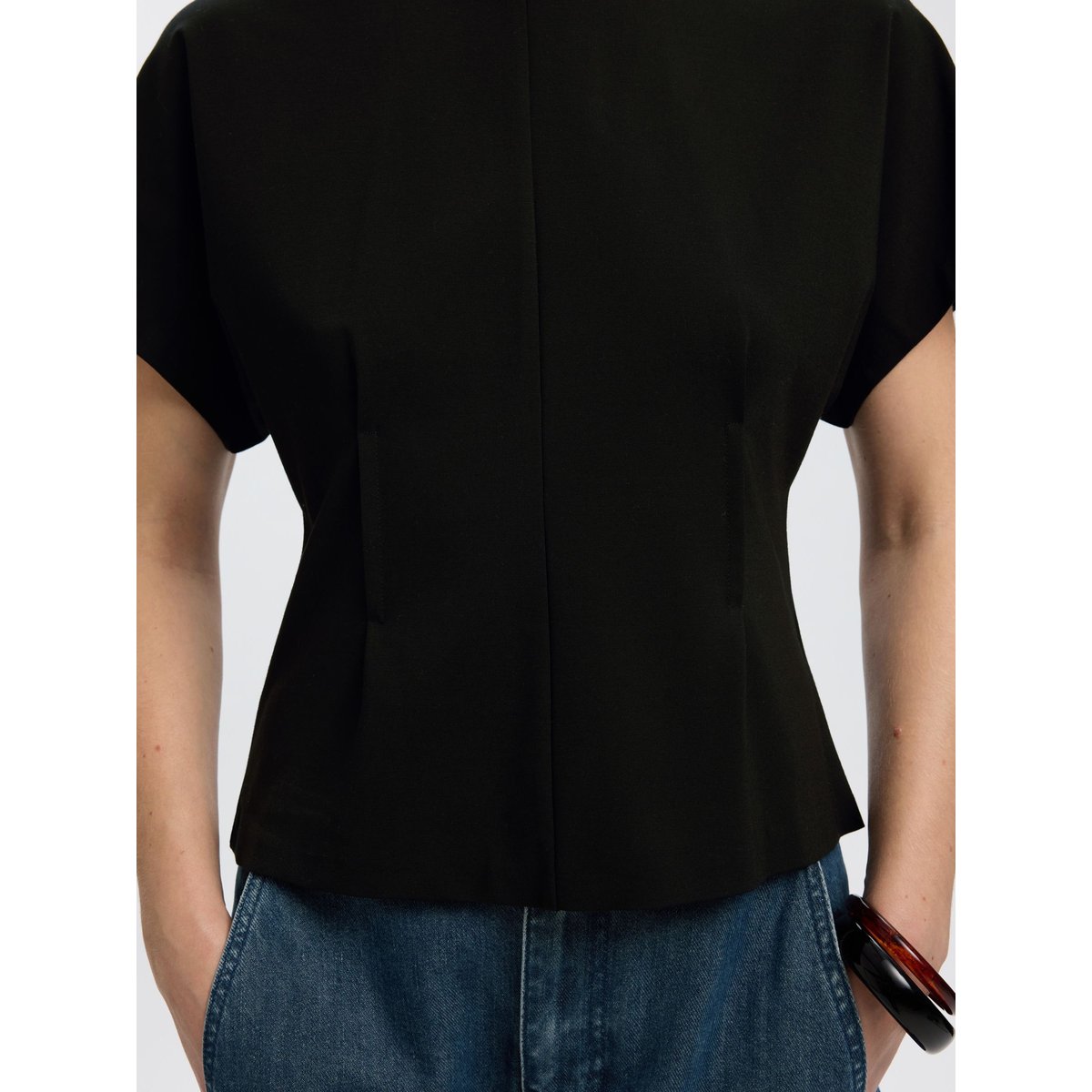 T-Shirt noir - black1, SELECTED
