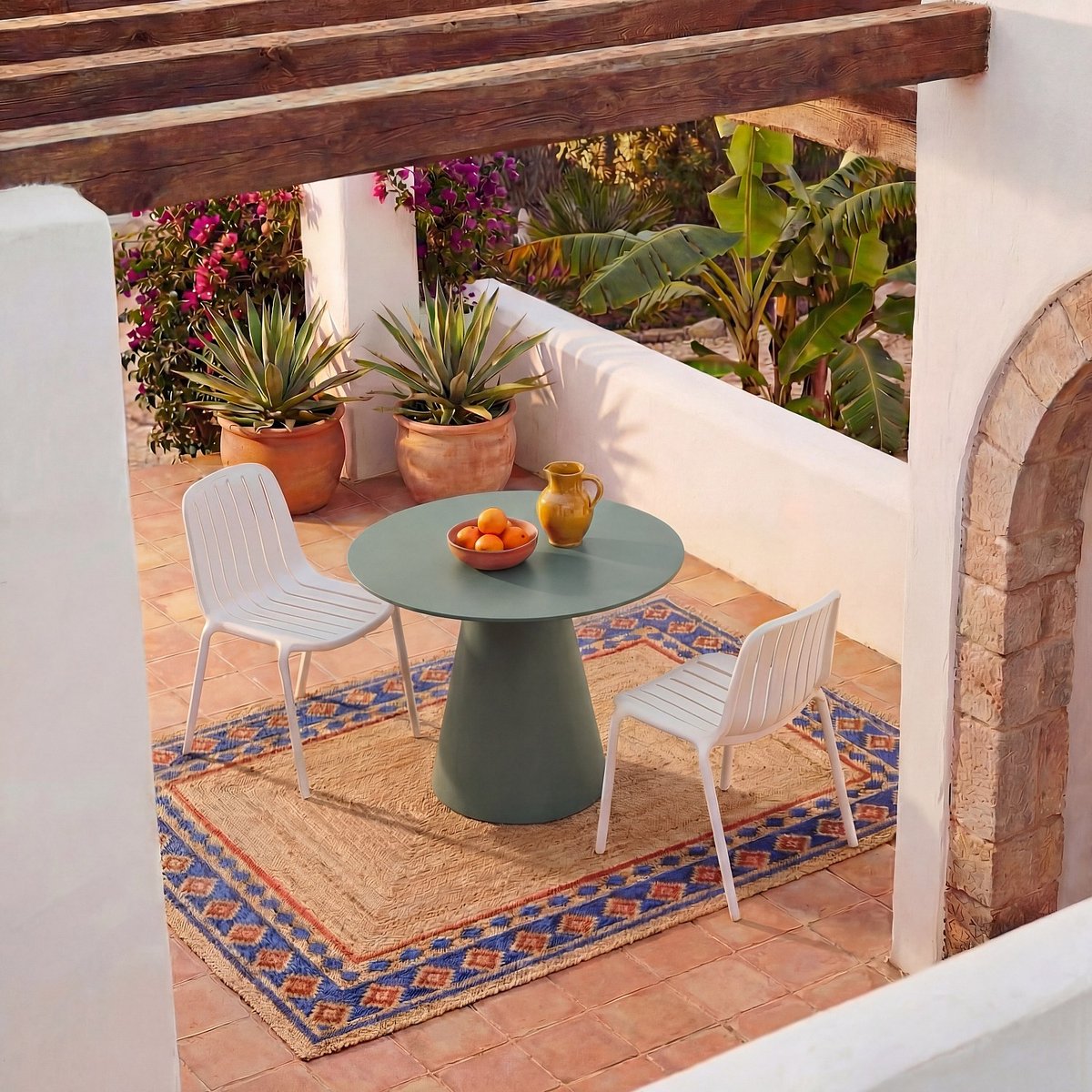 Chaise de jardin en polypropylène ARZON blanc, HABITAT