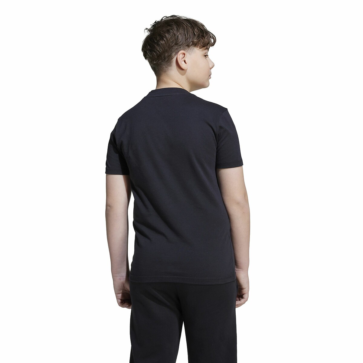 T-shirt de mangas curtas, em algodão preto , ADIDAS SPORTSWEAR