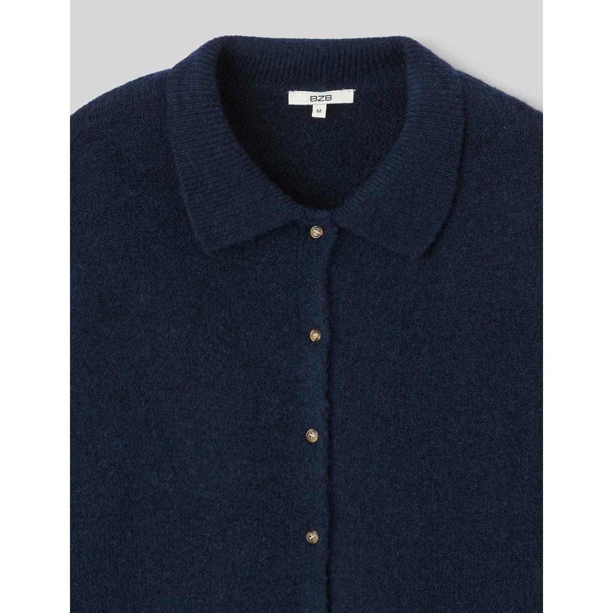 Gilet manches courtes polo bleu foncé, BZB