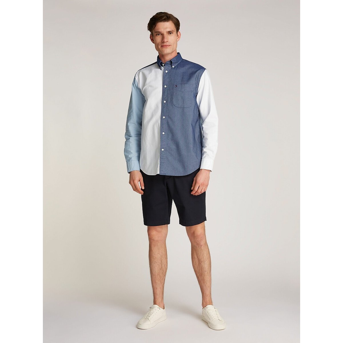 Los hemd oxford colourblock multicolor, TOMMY HILFIGER