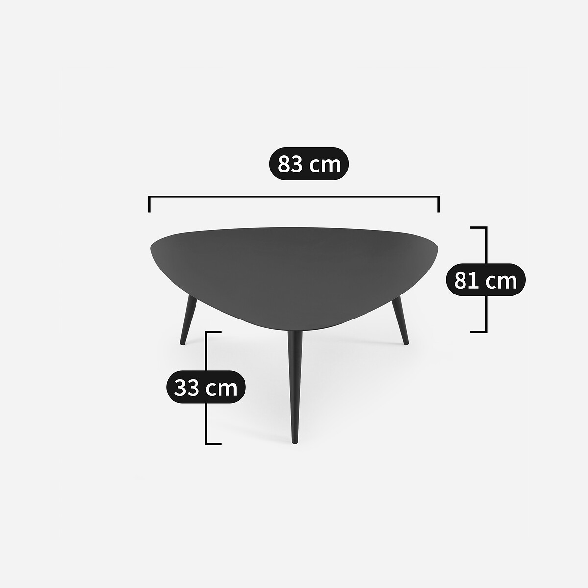 Table basse petite taille, Théoleine gun métal, AM.PM
