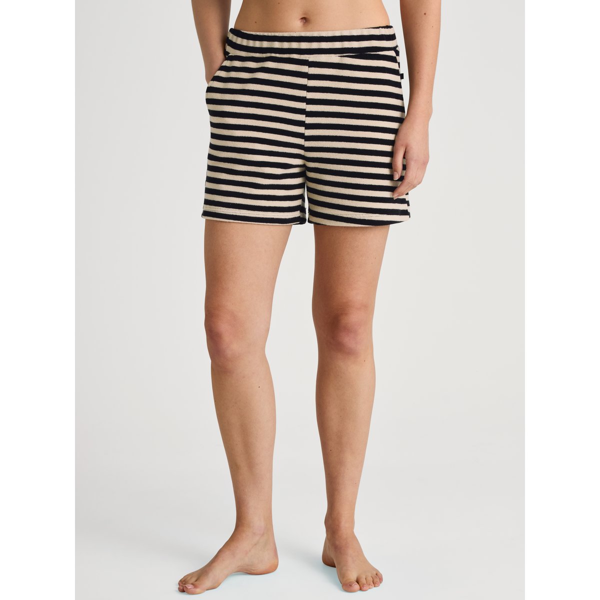 Short Coton LOUNGE STRIPE noir, CALIDA