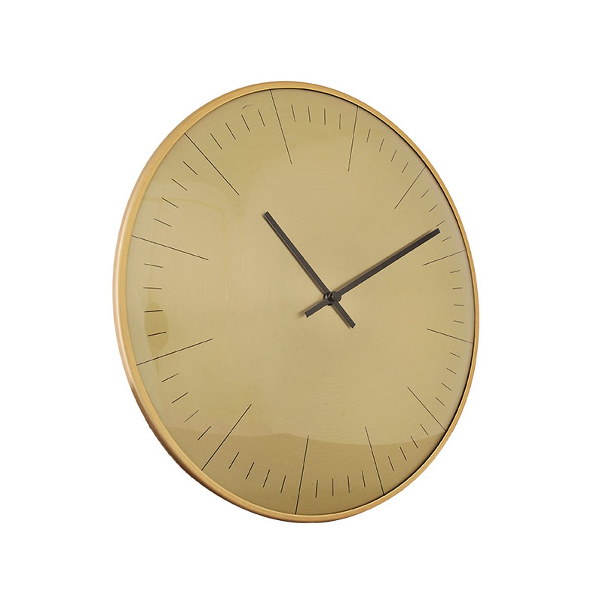 Horloge ronde convexe 30cm or, EMDE
