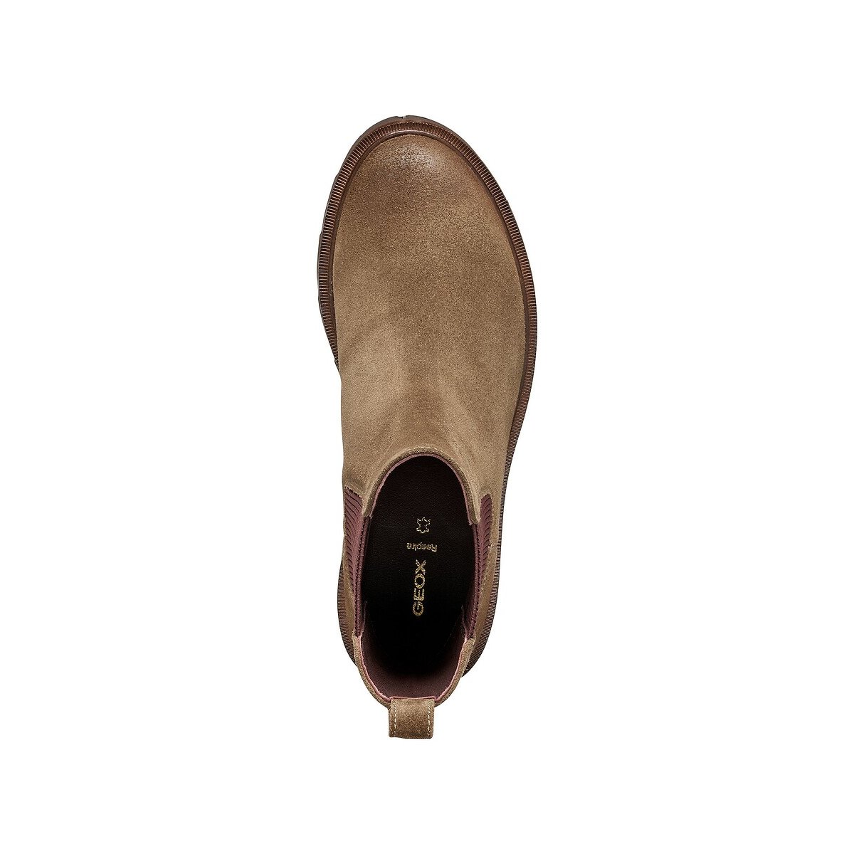 Norize suede Chelsea boots dark taupe, GEOX